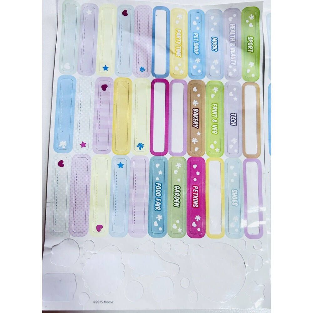 Shopkins‎ - Small Mart - Food Fair - Fashion Spree Original Unused Stickers - Picture 3 of 4